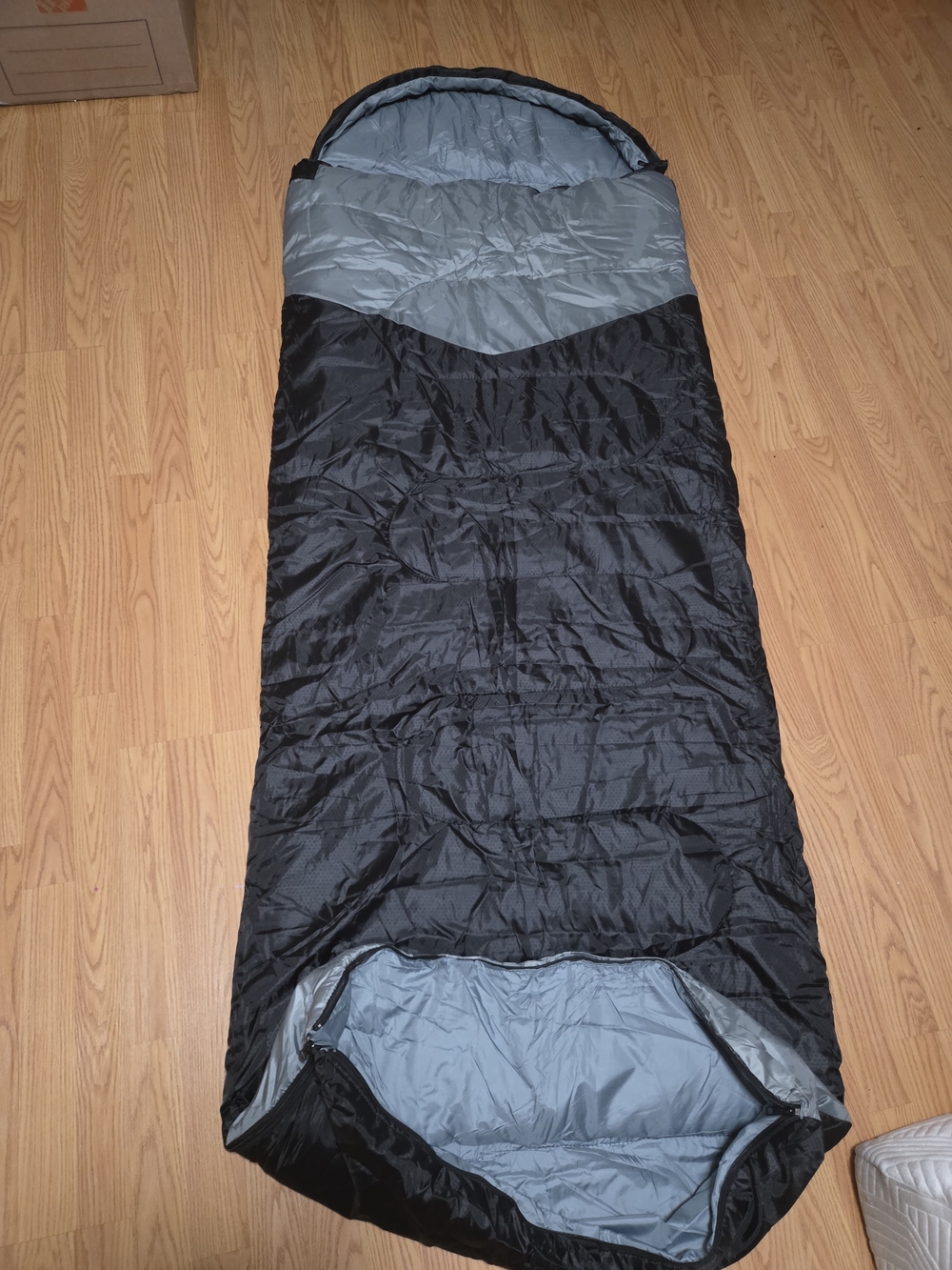 Outdoor Voices Black and Gray Sleeping Bag